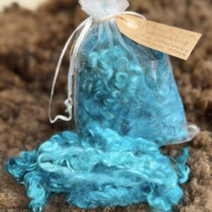 Hand Dyed Curls  Turquiose