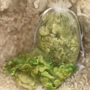 Hand Dyed Curls Lime