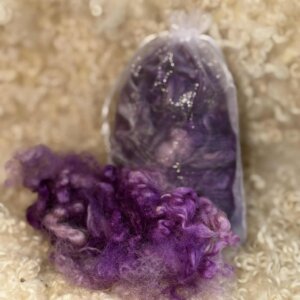 Hand Dyed Curls  Purple