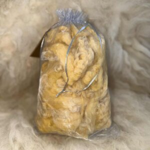 Dyed Raw Fleece - Yellow
