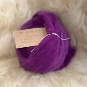 Ethical Carded Wool -  Purple