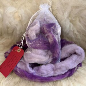 Ethical Carded Wool - Purple mix