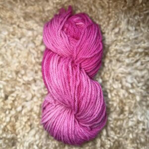 Hand Dyed Aran Wool Cerise