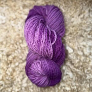 Hand Dyed Aran Wool Purple Mix