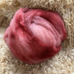 Ethical Carded Wool - Cherry