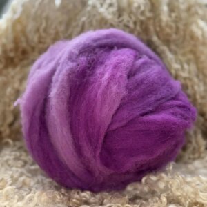Ethical Carded Wool - Purple Mix