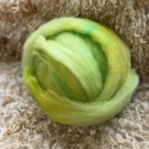 Ethical Carded Wool - LemonLime